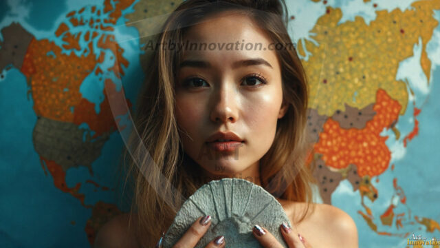 A collection of pictures of beautiful women from various locations around the world. This collection of images was created using AI and includes a mixture of real world locations, as well as fantasy settings. The image prompt was wrote to the make the background a high priority along with the model in the photograph.