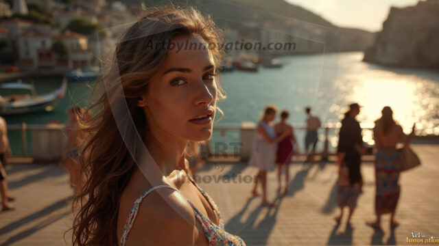 A collection of pictures of beautiful women from various locations around the world. This collection of images was created using AI and includes a mixture of real world locations, as well as fantasy settings. The image prompt was wrote to the make the background a high priority along with the model in the photograph.