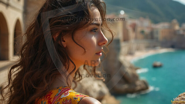 A collection of pictures of beautiful women from various locations around the world. This collection of images was created using AI and includes a mixture of real world locations, as well as fantasy settings. The image prompt was wrote to the make the background a high priority along with the model in the photograph.