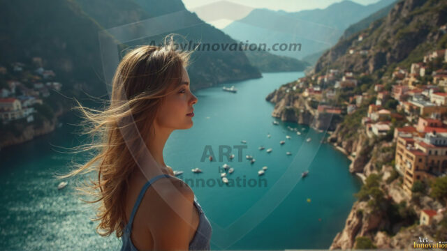 A collection of pictures of beautiful women from various locations around the world. This collection of images was created using AI and includes a mixture of real world locations, as well as fantasy settings. The image prompt was wrote to the make the background a high priority along with the model in the photograph.