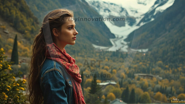 A collection of pictures of beautiful women from various locations around the world. This collection of images was created using AI and includes a mixture of real world locations, as well as fantasy settings. The image prompt was wrote to the make the background a high priority along with the model in the photograph.