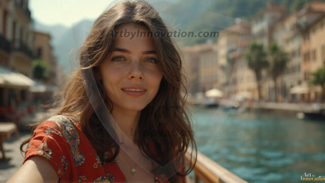 A collection of pictures of beautiful women from various locations around the world. This collection of images was created using AI and includes a mixture of real world locations, as well as fantasy settings. The image prompt was wrote to the make the background a high priority along with the model in the photograph.