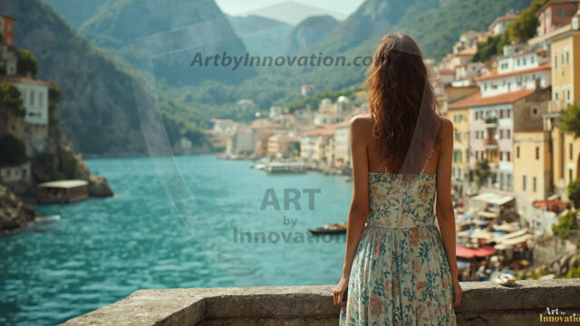 A collection of pictures of beautiful women from various locations around the world. This collection of images was created using AI and includes a mixture of real world locations, as well as fantasy settings. The image prompt was wrote to the make the background a high priority along with the model in the photograph.