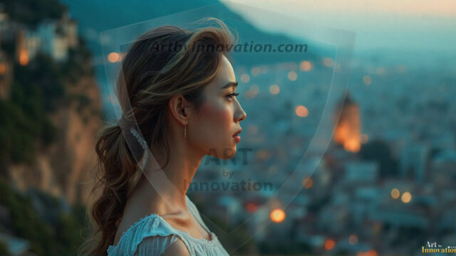 A collection of pictures of beautiful women from various locations around the world. This collection of images was created using AI and includes a mixture of real world locations, as well as fantasy settings. The image prompt was wrote to the make the background a high priority along with the model in the photograph.