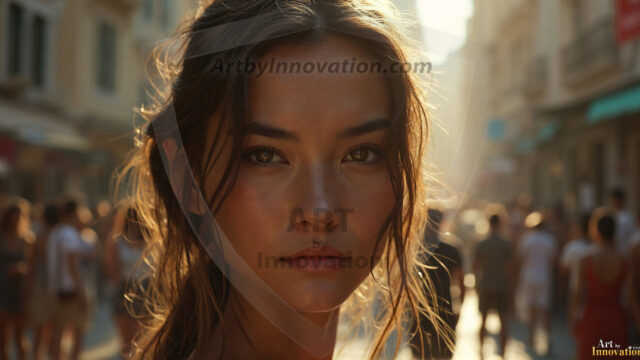 A collection of pictures of beautiful women from various locations around the world. This collection of images was created using AI and includes a mixture of real world locations, as well as fantasy settings. The image prompt was wrote to the make the background a high priority along with the model in the photograph.