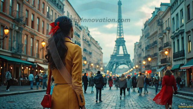 A collection of pictures of beautiful women from various locations around the world. This collection of images was created using AI and includes a mixture of real world locations, as well as fantasy settings. The image prompt was wrote to the make the background a high priority along with the model in the photograph.