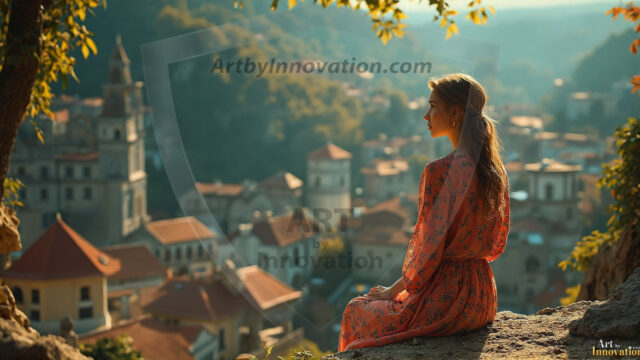 A collection of pictures of beautiful women from various locations around the world. This collection of images was created using AI and includes a mixture of real world locations, as well as fantasy settings. The image prompt was wrote to the make the background a high priority along with the model in the photograph.