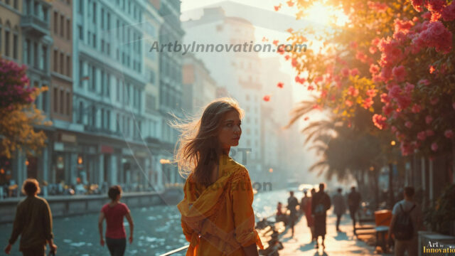 A collection of pictures of beautiful women from various locations around the world. This collection of images was created using AI and includes a mixture of real world locations, as well as fantasy settings. The image prompt was wrote to the make the background a high priority along with the model in the photograph.