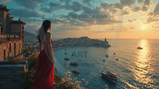 A collection of pictures of beautiful women from various locations around the world. This collection of images was created using AI and includes a mixture of real world locations, as well as fantasy settings. The image prompt was wrote to the make the background a high priority along with the model in the photograph.