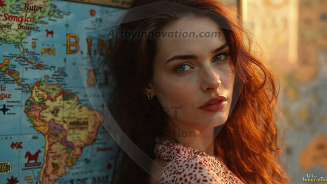 A collection of pictures of beautiful women from various locations around the world. This collection of images was created using AI and includes a mixture of real world locations, as well as fantasy settings. The image prompt was wrote to the make the background a high priority along with the model in the photograph.