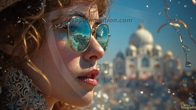 A collection of pictures of beautiful women from various locations around the world. This collection of images was created using AI and includes a mixture of real world locations, as well as fantasy settings. The image prompt was wrote to the make the background a high priority along with the model in the photograph.