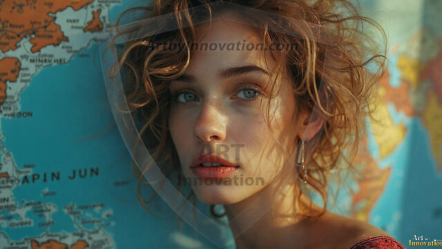 A collection of pictures of beautiful women from various locations around the world. This collection of images was created using AI and includes a mixture of real world locations, as well as fantasy settings. The image prompt was wrote to the make the background a high priority along with the model in the photograph.