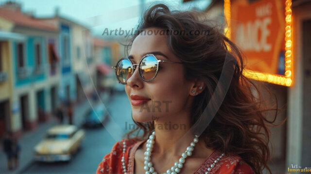 A collection of pictures of beautiful women from various locations around the world. This collection of images was created using AI and includes a mixture of real world locations, as well as fantasy settings. The image prompt was wrote to the make the background a high priority along with the model in the photograph.