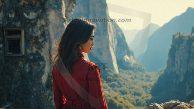 A collection of pictures of beautiful women from various locations around the world. This collection of images was created using AI and includes a mixture of real world locations, as well as fantasy settings. The image prompt was wrote to the make the background a high priority along with the model in the photograph.