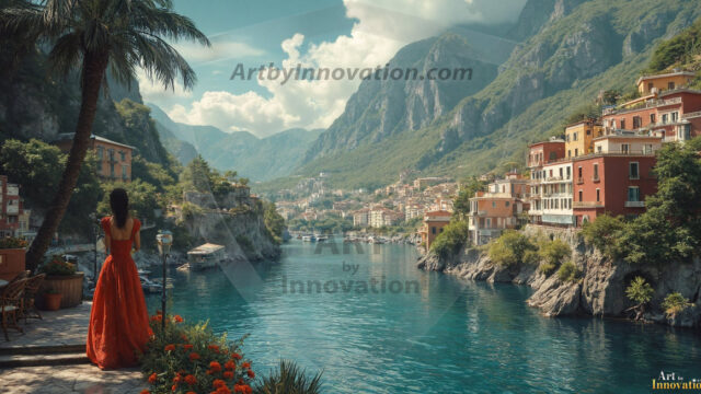 A collection of pictures of beautiful women from various locations around the world. This collection of images was created using AI and includes a mixture of real world locations, as well as fantasy settings. The image prompt was wrote to the make the background a high priority along with the model in the photograph.