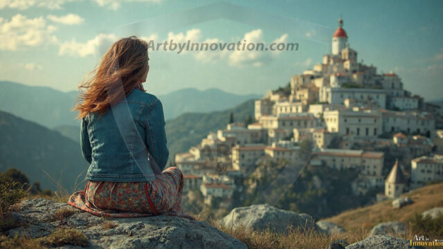 A collection of pictures of beautiful women from various locations around the world. This collection of images was created using AI and includes a mixture of real world locations, as well as fantasy settings. The image prompt was wrote to the make the background a high priority along with the model in the photograph.