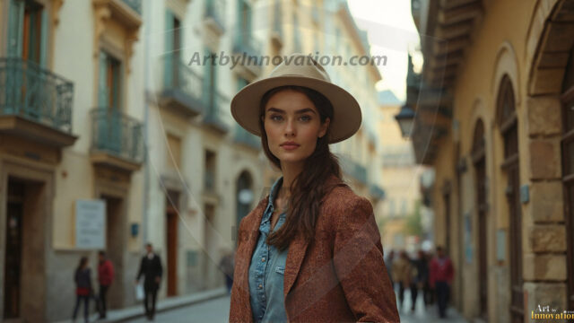 A collection of pictures of beautiful women from various locations around the world. This collection of images was created using AI and includes a mixture of real world locations, as well as fantasy settings. The image prompt was wrote to the make the background a high priority along with the model in the photograph.