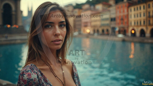 A collection of pictures of beautiful women from various locations around the world. This collection of images was created using AI and includes a mixture of real world locations, as well as fantasy settings. The image prompt was wrote to the make the background a high priority along with the model in the photograph.