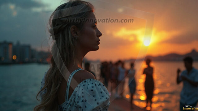 A collection of pictures of beautiful women from various locations around the world. This collection of images was created using AI and includes a mixture of real world locations, as well as fantasy settings. The image prompt was wrote to the make the background a high priority along with the model in the photograph.