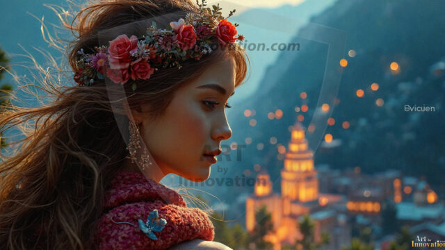 A collection of pictures of beautiful women from various locations around the world. This collection of images was created using AI and includes a mixture of real world locations, as well as fantasy settings. The image prompt was wrote to the make the background a high priority along with the model in the photograph.