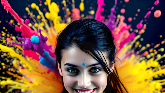 When paint attacks and makes people happy — it's Art! This AI-generated abstract art collection features beautiful, joyful ladies in vibrant swimsuits, covered in vivid body paint as colorful explosions erupt around them. Each image captures a moment of pure happiness — huge smiles, paint bombs bursting in mid-air, rainbow colors flying. Combining photorealistic skin texture with surreal abstract paint dynamics, these images are as joyful as they are stunning. Created using AI, edited in Photoshop, by © Jeff Dupler | Art by Innovation | https://www.artbyinnovation.com