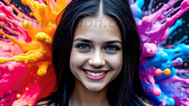 When paint attacks and makes people happy — it's Art! This AI-generated abstract art collection features beautiful, joyful ladies in vibrant swimsuits, covered in vivid body paint as colorful explosions erupt around them. Each image captures a moment of pure happiness — huge smiles, paint bombs bursting in mid-air, rainbow colors flying. Combining photorealistic skin texture with surreal abstract paint dynamics, these images are as joyful as they are stunning. Created using AI, edited in Photoshop, by © Jeff Dupler | Art by Innovation | https://www.artbyinnovation.com