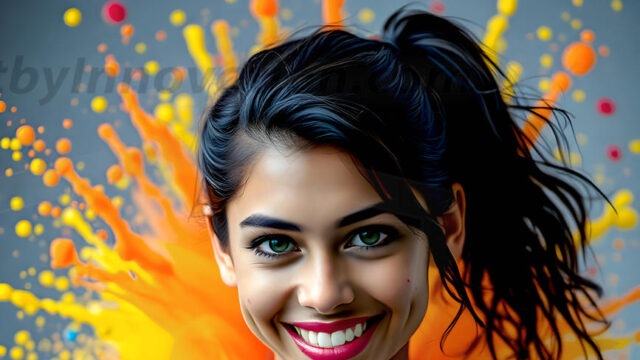 When paint attacks and makes people happy — it's Art! This AI-generated abstract art collection features beautiful, joyful ladies in vibrant swimsuits, covered in vivid body paint as colorful explosions erupt around them. Each image captures a moment of pure happiness — huge smiles, paint bombs bursting in mid-air, rainbow colors flying. Combining photorealistic skin texture with surreal abstract paint dynamics, these images are as joyful as they are stunning. Created using AI, edited in Photoshop, by © Jeff Dupler | Art by Innovation | https://www.artbyinnovation.com