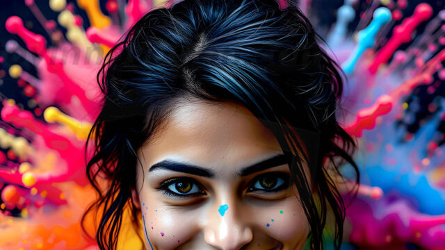 When paint attacks and makes people happy — it's Art! This AI-generated abstract art collection features beautiful, joyful ladies in vibrant swimsuits, covered in vivid body paint as colorful explosions erupt around them. Each image captures a moment of pure happiness — huge smiles, paint bombs bursting in mid-air, rainbow colors flying. Combining photorealistic skin texture with surreal abstract paint dynamics, these images are as joyful as they are stunning. Created using AI, edited in Photoshop, by © Jeff Dupler | Art by Innovation | https://www.artbyinnovation.com