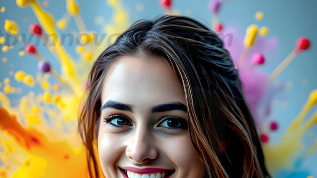 When paint attacks and makes people happy — it's Art! This AI-generated abstract art collection features beautiful, joyful ladies in vibrant swimsuits, covered in vivid body paint as colorful explosions erupt around them. Each image captures a moment of pure happiness — huge smiles, paint bombs bursting in mid-air, rainbow colors flying. Combining photorealistic skin texture with surreal abstract paint dynamics, these images are as joyful as they are stunning. Created using AI, edited in Photoshop, by © Jeff Dupler | Art by Innovation | https://www.artbyinnovation.com