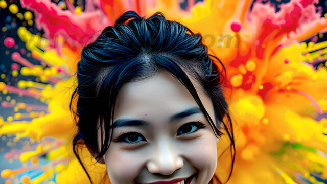 When paint attacks and makes people happy — it's Art! This AI-generated abstract art collection features beautiful, joyful ladies in vibrant swimsuits, covered in vivid body paint as colorful explosions erupt around them. Each image captures a moment of pure happiness — huge smiles, paint bombs bursting in mid-air, rainbow colors flying. Combining photorealistic skin texture with surreal abstract paint dynamics, these images are as joyful as they are stunning. Created using AI, edited in Photoshop, by © Jeff Dupler | Art by Innovation | https://www.artbyinnovation.com