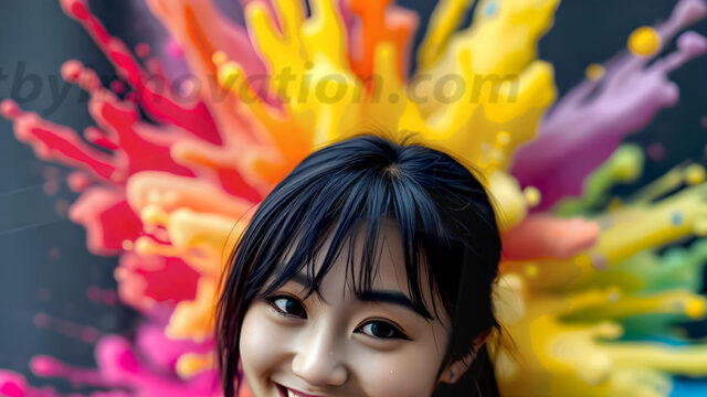 When paint attacks and makes people happy — it's Art! This AI-generated abstract art collection features beautiful, joyful ladies in vibrant swimsuits, covered in vivid body paint as colorful explosions erupt around them. Each image captures a moment of pure happiness — huge smiles, paint bombs bursting in mid-air, rainbow colors flying. Combining photorealistic skin texture with surreal abstract paint dynamics, these images are as joyful as they are stunning. Created using AI, edited in Photoshop, by © Jeff Dupler | Art by Innovation | https://www.artbyinnovation.com