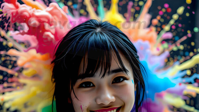 When paint attacks and makes people happy — it's Art! This AI-generated abstract art collection features beautiful, joyful ladies in vibrant swimsuits, covered in vivid body paint as colorful explosions erupt around them. Each image captures a moment of pure happiness — huge smiles, paint bombs bursting in mid-air, rainbow colors flying. Combining photorealistic skin texture with surreal abstract paint dynamics, these images are as joyful as they are stunning. Created using AI, edited in Photoshop, by © Jeff Dupler | Art by Innovation | https://www.artbyinnovation.com