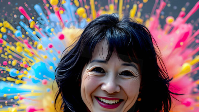 When paint attacks and makes people happy — it's Art! This AI-generated abstract art collection features beautiful, joyful ladies in vibrant swimsuits, covered in vivid body paint as colorful explosions erupt around them. Each image captures a moment of pure happiness — huge smiles, paint bombs bursting in mid-air, rainbow colors flying. Combining photorealistic skin texture with surreal abstract paint dynamics, these images are as joyful as they are stunning. Created using AI, edited in Photoshop, by © Jeff Dupler | Art by Innovation | https://www.artbyinnovation.com
