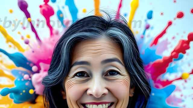 When paint attacks and makes people happy — it's Art! This AI-generated abstract art collection features beautiful, joyful ladies in vibrant swimsuits, covered in vivid body paint as colorful explosions erupt around them. Each image captures a moment of pure happiness — huge smiles, paint bombs bursting in mid-air, rainbow colors flying. Combining photorealistic skin texture with surreal abstract paint dynamics, these images are as joyful as they are stunning. Created using AI, edited in Photoshop, by © Jeff Dupler | Art by Innovation | https://www.artbyinnovation.com