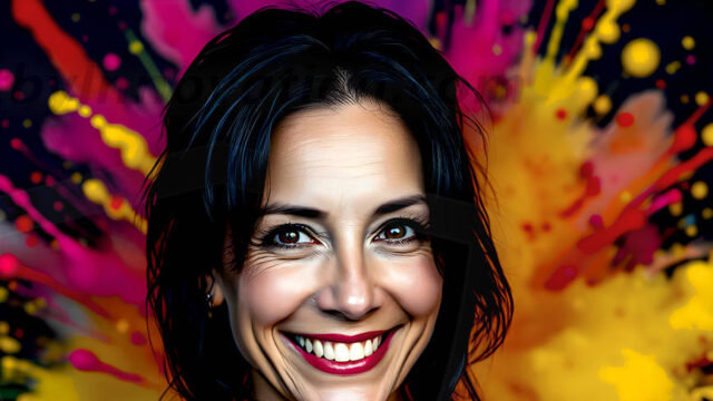 When paint attacks and makes people happy — it's Art! This AI-generated abstract art collection features beautiful, joyful ladies in vibrant swimsuits, covered in vivid body paint as colorful explosions erupt around them. Each image captures a moment of pure happiness — huge smiles, paint bombs bursting in mid-air, rainbow colors flying. Combining photorealistic skin texture with surreal abstract paint dynamics, these images are as joyful as they are stunning. Created using AI, edited in Photoshop, by © Jeff Dupler | Art by Innovation | https://www.artbyinnovation.com