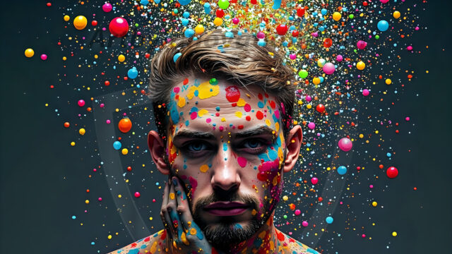 Paint Splat Fun - Hot men having fun with body paint. AI-generated abstract art featuring beautiful, handsome, sexy, shirtless, men, boys, lads, full of excitement joy and fun, covered in body paint, dynamic, interactive, Combining elements of realism with surreal abstract qualities, showcasing the potential of AI in artistic expression. Photos of guys, just smiling, happy, and having a good time. Most of them are smiling because a paint bomb just blow up next to them, so I'm calling is Abstract Art. When paint attacks and makes people happy, it's Art!