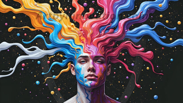 Paint Splat Fun - Hot men having fun with body paint. AI-generated abstract art featuring beautiful, handsome, sexy, shirtless, men, boys, lads, full of excitement joy and fun, covered in body paint, dynamic, interactive, Combining elements of realism with surreal abstract qualities, showcasing the potential of AI in artistic expression. Photos of guys, just smiling, happy, and having a good time. Most of them are smiling because a paint bomb just blow up next to them, so I'm calling is Abstract Art. When paint attacks and makes people happy, it's Art!