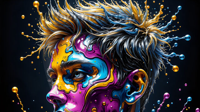 Paint Splat Fun - Hot men having fun with body paint. AI-generated abstract art featuring beautiful, handsome, sexy, shirtless, men, boys, lads, full of excitement joy and fun, covered in body paint, dynamic, interactive, Combining elements of realism with surreal abstract qualities, showcasing the potential of AI in artistic expression. Photos of guys, just smiling, happy, and having a good time. Most of them are smiling because a paint bomb just blow up next to them, so I'm calling is Abstract Art. When paint attacks and makes people happy, it's Art!