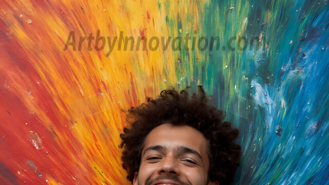 Paint Splat Fun - Hot men having fun with body paint. AI-generated abstract art featuring beautiful, handsome, sexy, shirtless, men, boys, lads, full of excitement joy and fun, covered in body paint, dynamic, interactive, Combining elements of realism with surreal abstract qualities, showcasing the potential of AI in artistic expression. Photos of guys, just smiling, happy, and having a good time. Most of them are smiling because a paint bomb just blow up next to them, so I'm calling is Abstract Art. When paint attacks and makes people happy, it's Art!