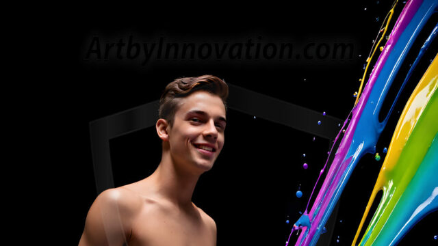 Paint Splat Fun - Hot men having fun with body paint. AI-generated abstract art featuring beautiful, handsome, sexy, shirtless, men, boys, lads, full of excitement joy and fun, covered in body paint, dynamic, interactive, Combining elements of realism with surreal abstract qualities, showcasing the potential of AI in artistic expression. Photos of guys, just smiling, happy, and having a good time. Most of them are smiling because a paint bomb just blow up next to them, so I'm calling is Abstract Art. When paint attacks and makes people happy, it's Art!