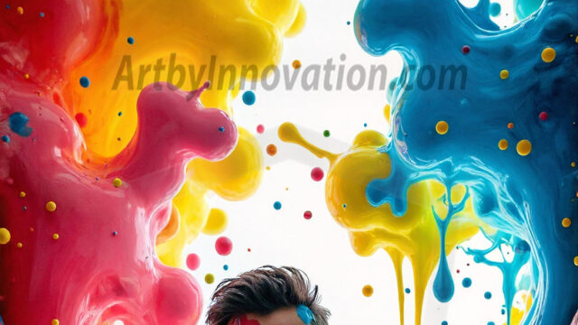 Paint Splat Fun - Hot men having fun with body paint. AI-generated abstract art featuring beautiful, handsome, sexy, shirtless, men, boys, lads, full of excitement joy and fun, covered in body paint, dynamic, interactive, Combining elements of realism with surreal abstract qualities, showcasing the potential of AI in artistic expression. Photos of guys, just smiling, happy, and having a good time. Most of them are smiling because a paint bomb just blow up next to them, so I'm calling is Abstract Art. When paint attacks and makes people happy, it's Art!