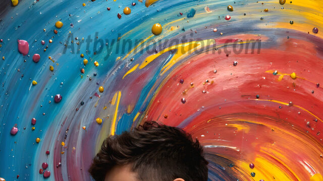 AI-generated abstract art featuring beautiful, handsome, sexy, shirtless, men, boys, lads, full of excitement joy and fun, covered in body paint, dynamic, interactive, Combining elements of realism with surreal abstract qualities, showcasing the potential of AI in artistic expression. Photos of guys, just smiling, happy, and having a good time. Most of them are smiling because a paint bomb just blow up next to them, so I'm calling is Abstract Art. When paint attacks and makes people happy, it's Art!