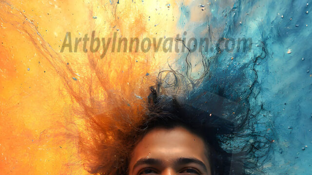 AI-generated abstract art featuring beautiful, handsome, sexy, shirtless, men, boys, lads, full of excitement joy and fun, covered in body paint, dynamic, interactive, Combining elements of realism with surreal abstract qualities, showcasing the potential of AI in artistic expression. Photos of guys, just smiling, happy, and having a good time. Most of them are smiling because a paint bomb just blow up next to them, so I'm calling is Abstract Art. When paint attacks and makes people happy, it's Art!