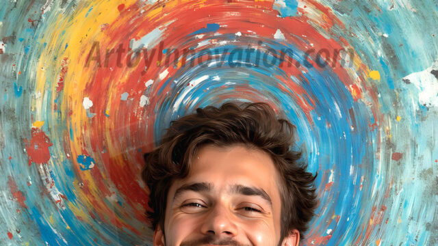 AI-generated abstract art featuring beautiful, handsome, sexy, shirtless, men, boys, lads, full of excitement joy and fun, covered in body paint, dynamic, interactive, Combining elements of realism with surreal abstract qualities, showcasing the potential of AI in artistic expression. Photos of guys, just smiling, happy, and having a good time. Most of them are smiling because a paint bomb just blow up next to them, so I'm calling is Abstract Art. When paint attacks and makes people happy, it's Art!
