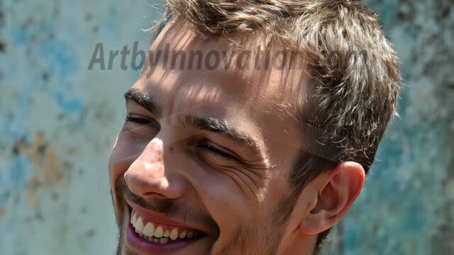 AI-generated abstract art featuring beautiful, handsome, sexy, shirtless, men, boys, lads, full of excitement joy and fun, covered in body paint, dynamic, interactive, Combining elements of realism with surreal abstract qualities, showcasing the potential of AI in artistic expression. Photos of guys, just smiling, happy, and having a good time. Most of them are smiling because a paint bomb just blow up next to them, so I'm calling is Abstract Art. When paint attacks and makes people happy, it's Art!