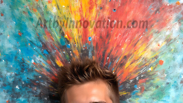 AI-generated abstract art featuring beautiful, handsome, sexy, shirtless, men, boys, lads, full of excitement joy and fun, covered in body paint, dynamic, interactive, Combining elements of realism with surreal abstract qualities, showcasing the potential of AI in artistic expression. Photos of guys, just smiling, happy, and having a good time. Most of them are smiling because a paint bomb just blow up next to them, so I'm calling is Abstract Art. When paint attacks and makes people happy, it's Art!