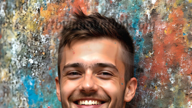 AI-generated abstract art featuring beautiful, handsome, sexy, shirtless, men, boys, lads, full of excitement joy and fun, covered in body paint, dynamic, interactive, Combining elements of realism with surreal abstract qualities, showcasing the potential of AI in artistic expression. Photos of guys, just smiling, happy, and having a good time. Most of them are smiling because a paint bomb just blow up next to them, so I'm calling is Abstract Art. When paint attacks and makes people happy, it's Art!