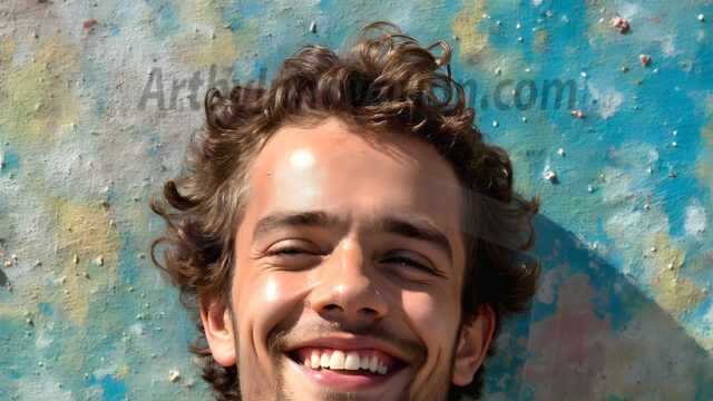 AI-generated abstract art featuring beautiful, handsome, sexy, shirtless, men, boys, lads, full of excitement joy and fun, covered in body paint, dynamic, interactive, Combining elements of realism with surreal abstract qualities, showcasing the potential of AI in artistic expression. Photos of guys, just smiling, happy, and having a good time. Most of them are smiling because a paint bomb just blow up next to them, so I'm calling is Abstract Art. When paint attacks and makes people happy, it's Art!