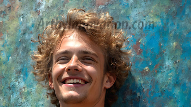 AI-generated abstract art featuring beautiful, handsome, sexy, shirtless, men, boys, lads, full of excitement joy and fun, covered in body paint, dynamic, interactive, Combining elements of realism with surreal abstract qualities, showcasing the potential of AI in artistic expression. Photos of guys, just smiling, happy, and having a good time. Most of them are smiling because a paint bomb just blow up next to them, so I'm calling is Abstract Art. When paint attacks and makes people happy, it's Art!