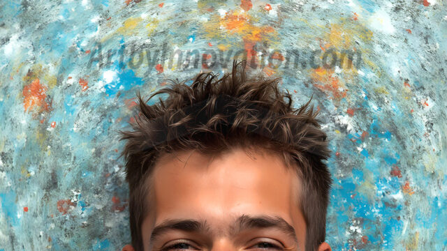 AI-generated abstract art featuring beautiful, handsome, sexy, shirtless, men, boys, lads, full of excitement joy and fun, covered in body paint, dynamic, interactive, Combining elements of realism with surreal abstract qualities, showcasing the potential of AI in artistic expression. Photos of guys, just smiling, happy, and having a good time. Most of them are smiling because a paint bomb just blow up next to them, so I'm calling is Abstract Art. When paint attacks and makes people happy, it's Art!